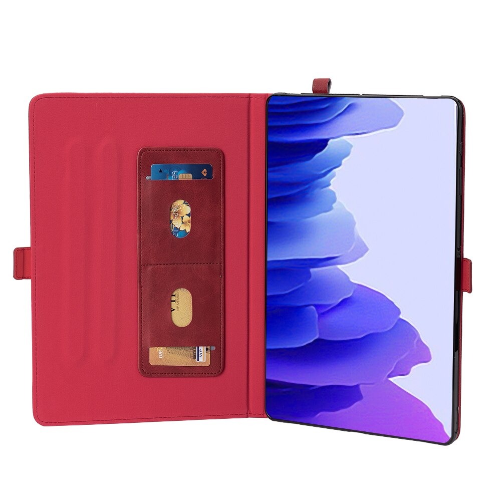 เคส Samsung Galaxy Tab S7 FE 12.4"(T730,T736) #เคสแบบฝาพับหนัง PU ช่องเสียบการ์ดภายนอกและภายใน Flip Card Slots Stand Leather