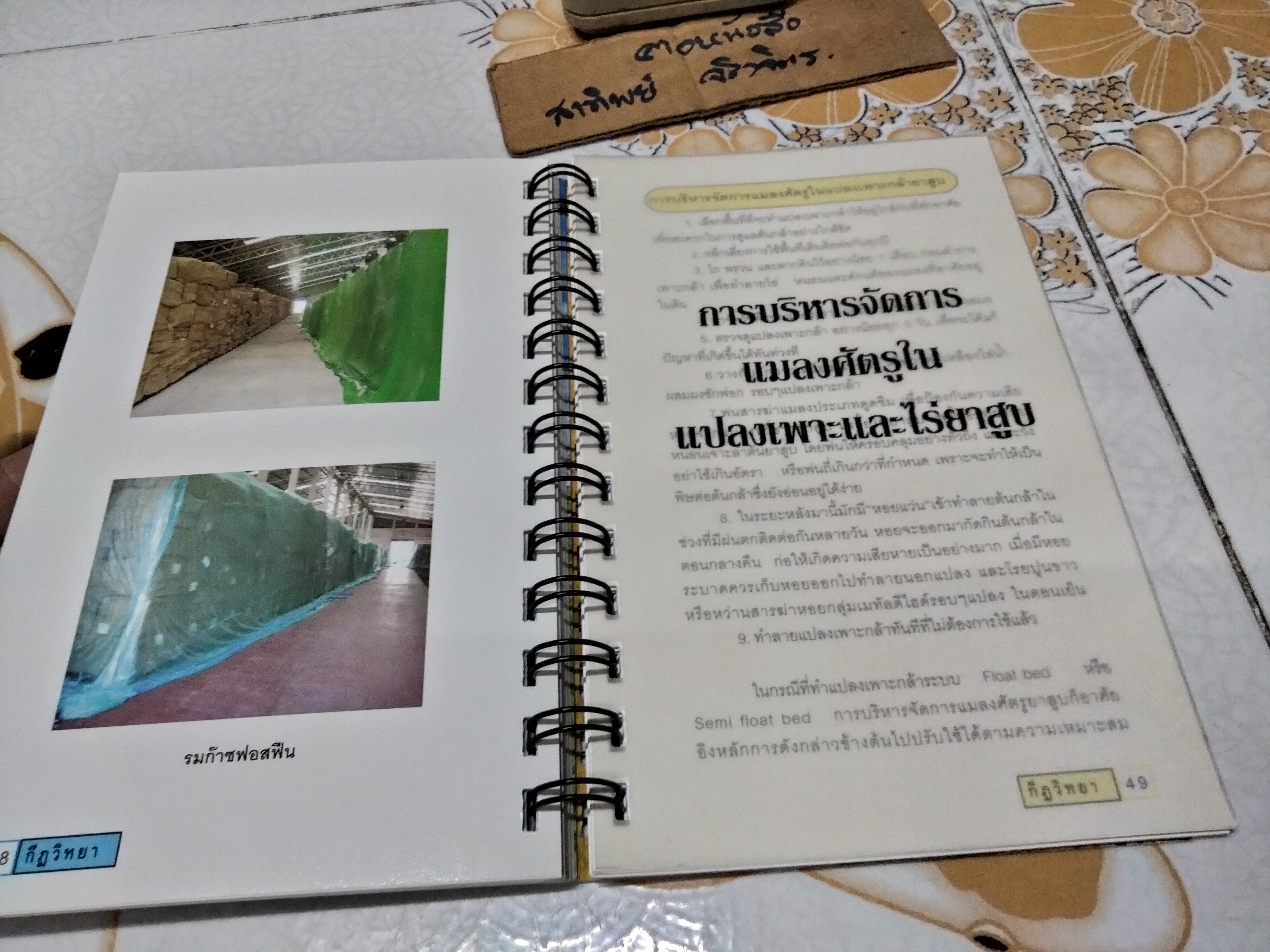 คู่มือ แมลงยาสูบ Tobacco Insect โดย กองกีฏวิทยา สถานีทดลองยาสูบแม่โจ้ (พิมพ์ครั้งแรก 2549 จำนวน 1,000 เล่ม)