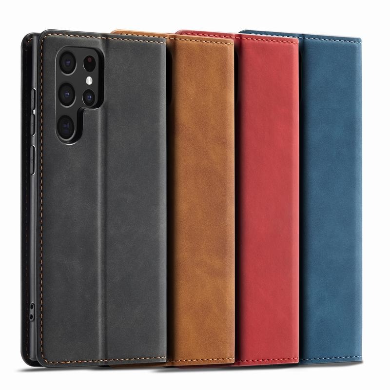 Case Samsung Galaxy S22 Ultra 5G #เคสฝาพับแบบกระเป๋าสตางค์ FORWENW Leather Wallet Case
