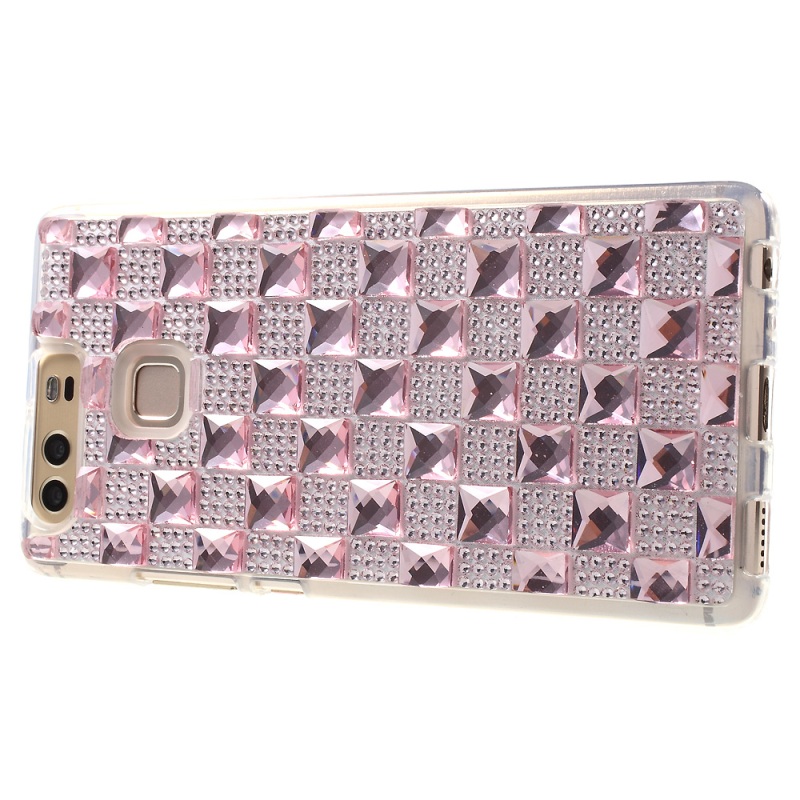 เคส Huawei P9 #เคสเพชรคริสตัลเจลแบบ TPU