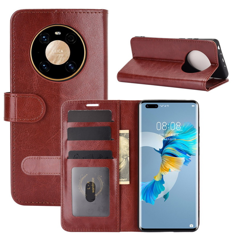 เคส Huawei Mate 40 Pro #เคสฝาพับหนัง PU ผิวหนังม้าสไตล์กระเป๋าสตางค์