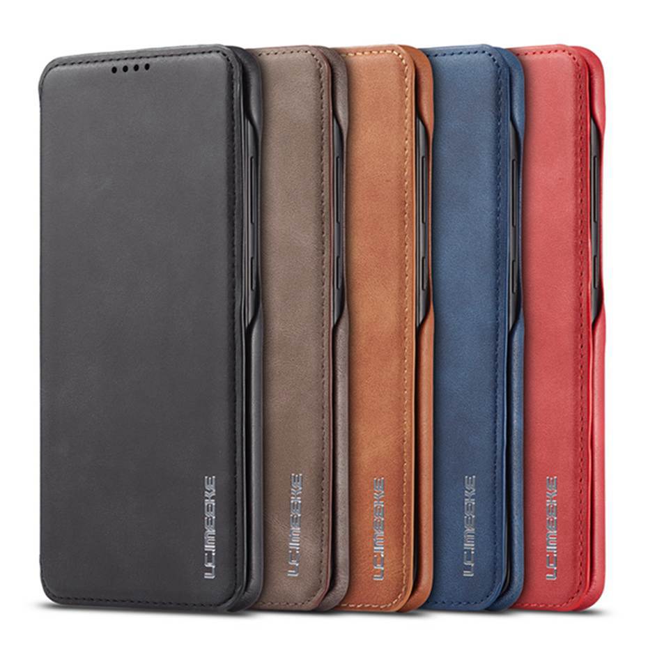 Case Samsung Galaxy A53 5G #เคสฝาพับหนัง PU มีช่องใส่บัตร LC.IMEEKE Retro Style Leather Card Holder