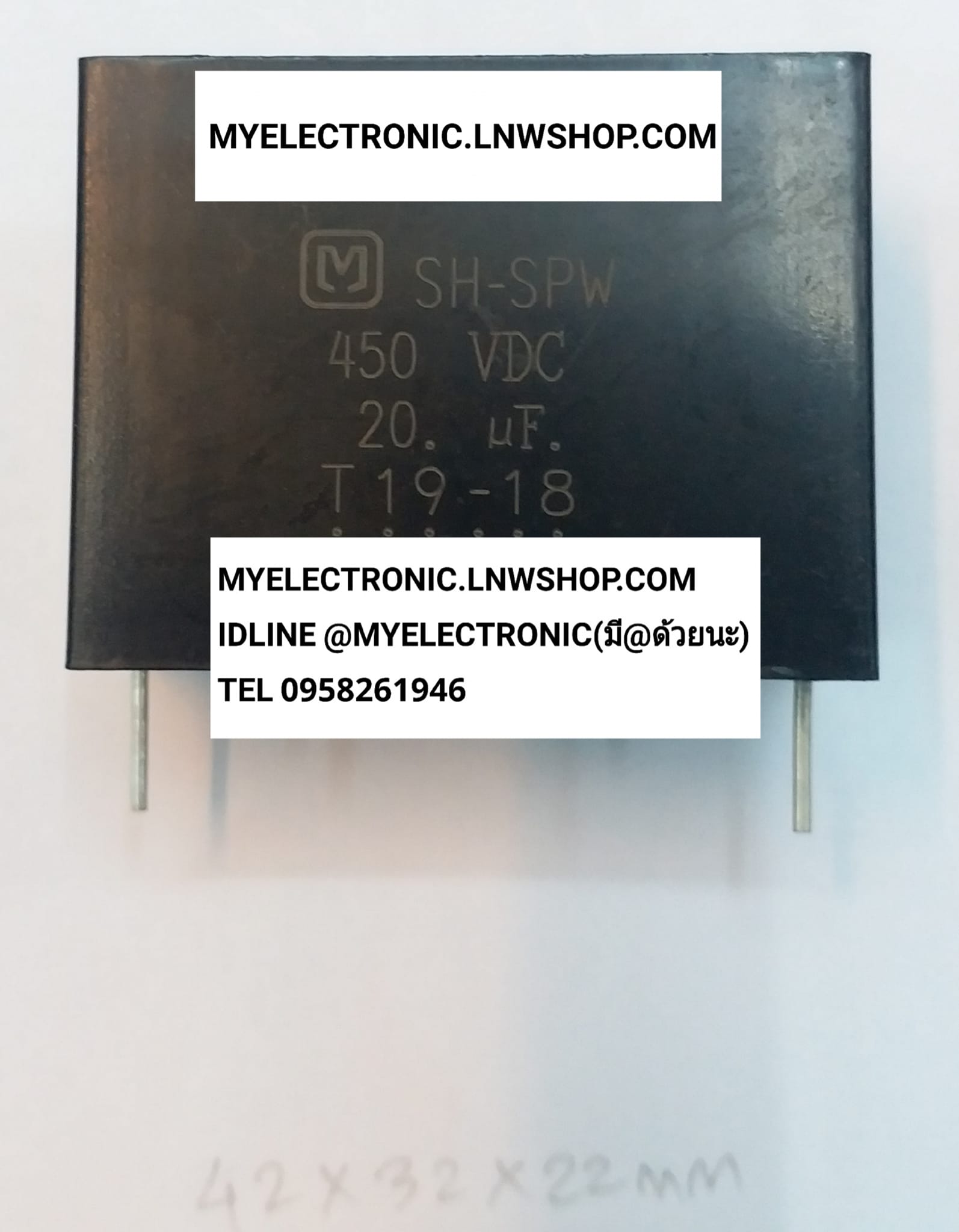 ขาย 20UF450VDC , 20UFDC450V , 20MFD450V , 20MFD450V รุ่น SH-SPW ยี่ห้อ MATSUSHITA มัสุชิต้า คาปาซิเตอร์แอร์ คาปาซิเตอร์แผงแอร์ คาปาซิเตอร์บอร์ดแอร์ คาปาซิเตอร์ บอร์ด แผง แอร์ DAIKEN ไดกิ้น ทรง เหลี่ยมดำ อะไหล่แอร์ ราคา ตัวละ หน่วย . . . . .. บาท