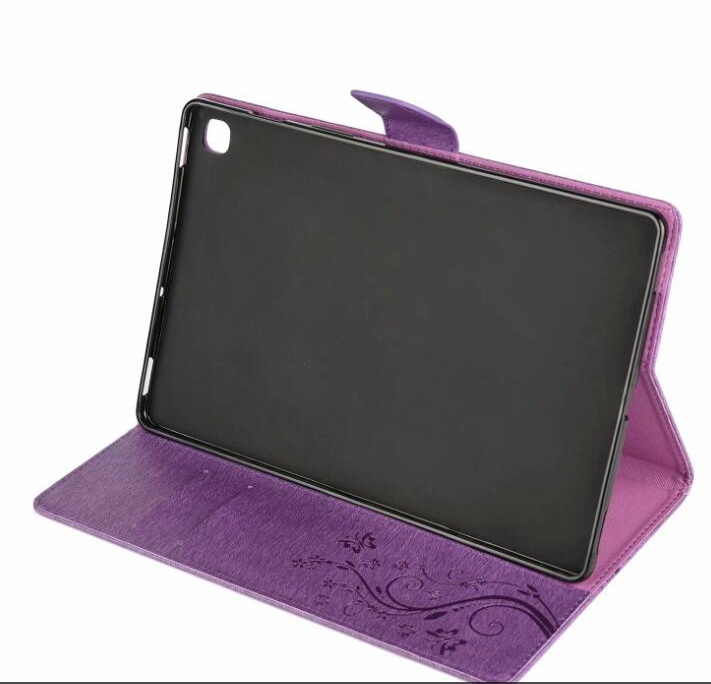 เคส Samsung Galaxy Tab A 10.1 (2019) SM-T510 SM-T515 #เคสฝาพับแบบกระเป๋าสตางค์ลายผีเสื้อลายดอกไม้