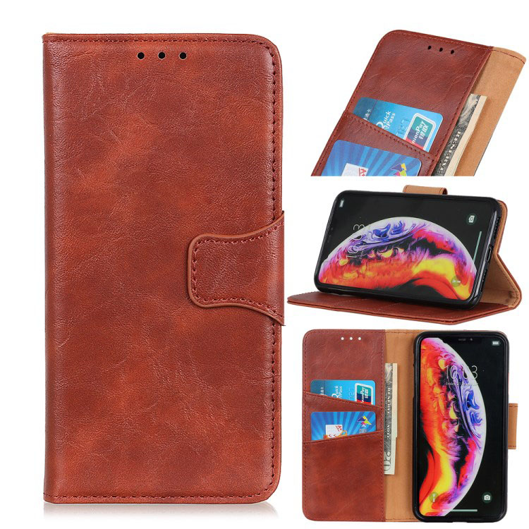 เคส Samsung Galaxy A72 / A72 5G#เคสฝาพับหนังแยกคุณภาพดี Crazy Horse Split Leather Wallet