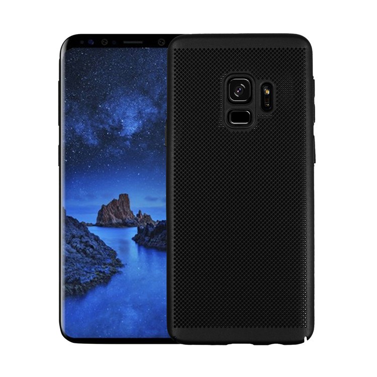 Case Samsung Galaxy S9 #เคสฝาหลังพลาสติกรูตะแกรงช่วยระบายความร้อน Hollow Mesh PC Shell