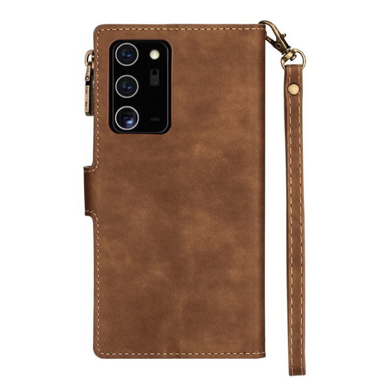 Case Huawei P40#เคสฝาพับหนัง PU มีช่องซิปมีที่เสียบการ์ด สายคล้องมือ Card Slots Luxury Flip Stand Card Zipper Phone Leather Wallet Cover (สินค้าตัวอย่างสินค้าจริงตรงตามรุ่น)
