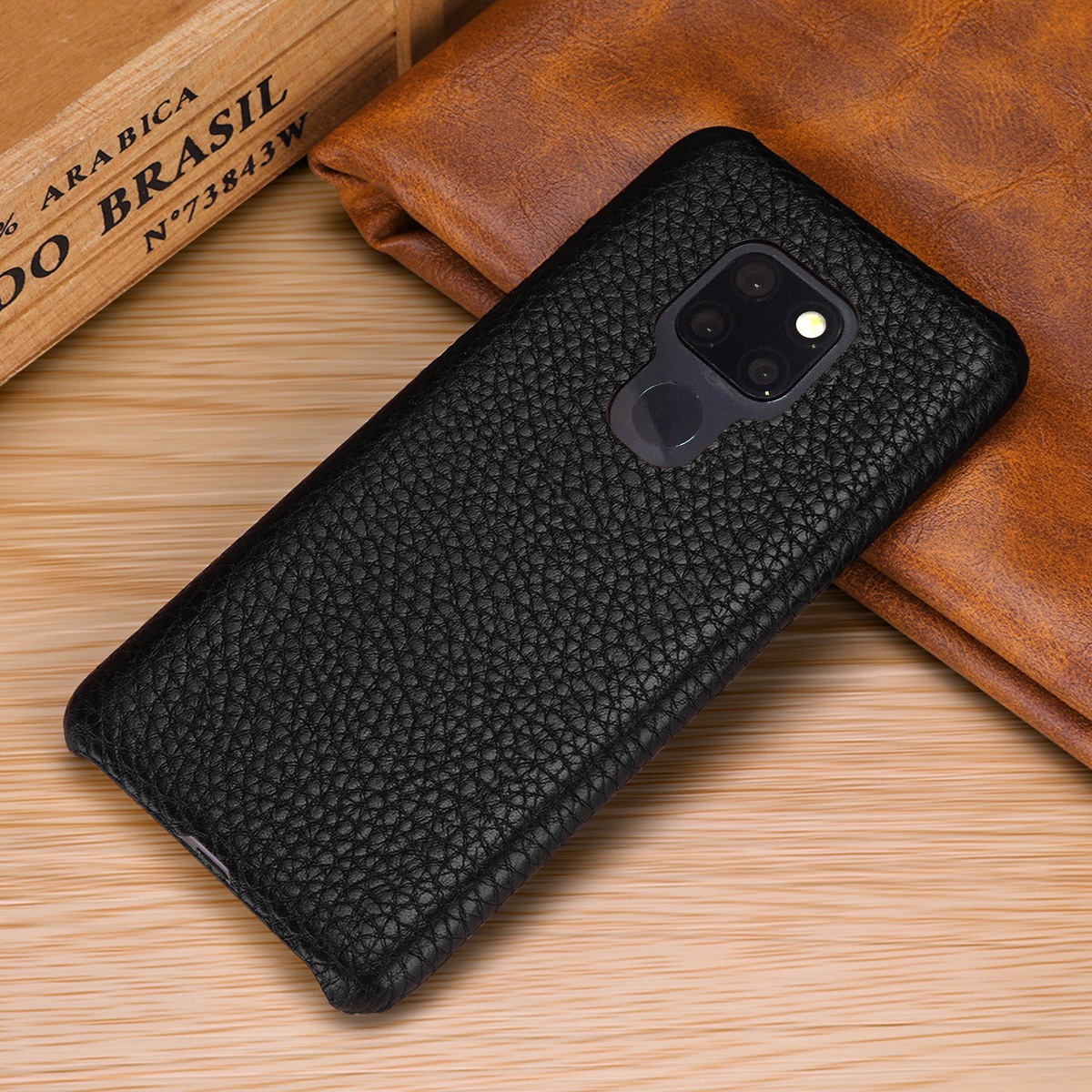 Case Huawei Mate 20 #เคสฝาหลังหุ้มหนังวัวแท้คุณภาพดี Top Layer Cowhide Leather Coated Plastic