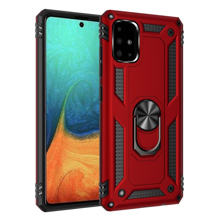 Case Samsung Galaxy A51 #เคสฝาหลัง Hybrid TPU+PC มีแหวนสวมนิ้ว