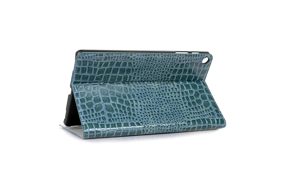 เคส Huawei MediaPad M5 Lite 8 #เคสฝาพับแบบกระเป๋าสตางค์ลายผิวหนังจระเข้ Crocodile Texture