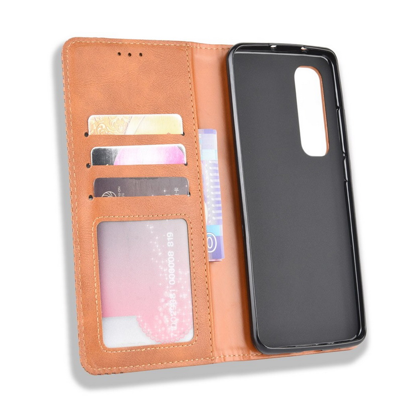 เคส Xiaomi Mi Note 10 Lite #เคสฝาพับปกหนังสไตล์วินเทจดูดซับอัตโนมัติแบบกระเป๋าสตางค์