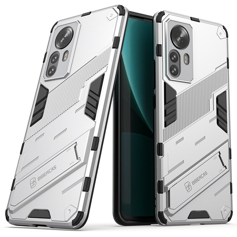 Case Xiaomi 12 Pro #เคสฝาหลังพลาสติก ไฮบริด TPU + Kickstand