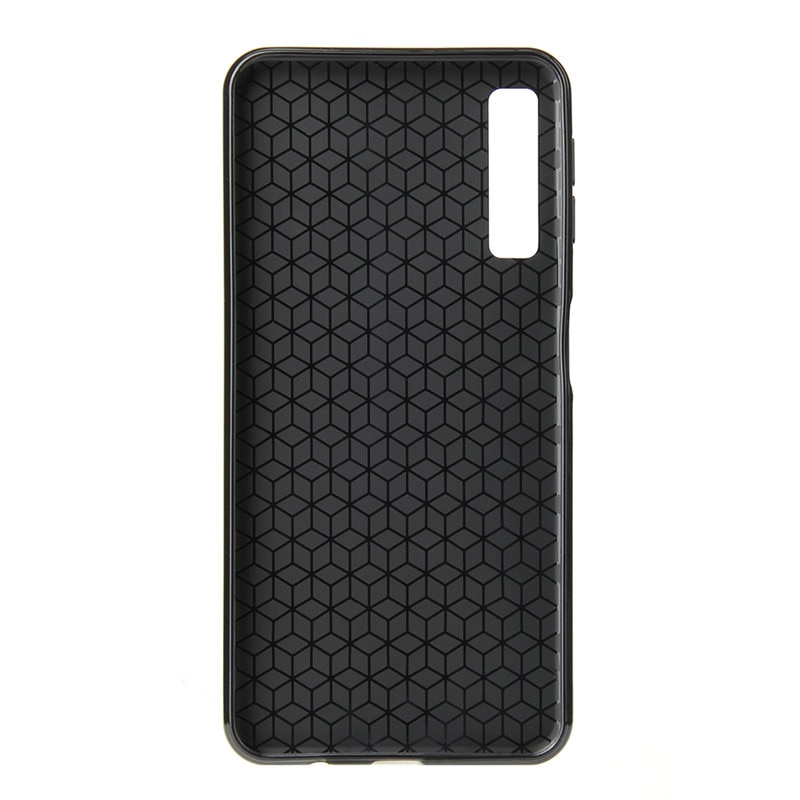 Case Samsung Galaxy A7 (2018) #เคสฝาหลัง TPU นิ่มแบบคาร์บอนไฟเบอร์ Soft Skin Case
