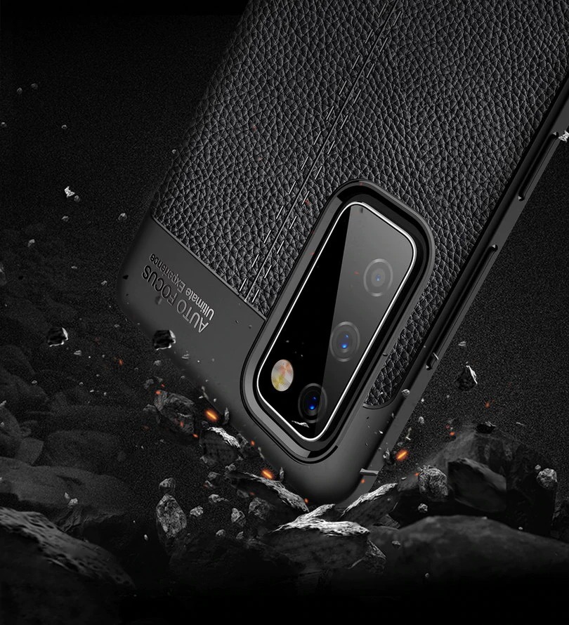 Case Samsung Galaxy S20 #เคสฝาหลัง TPU ผิวลิ้นจี่ช่วยป้องกันลายนิ้วมือและกันลื่นได้ดี