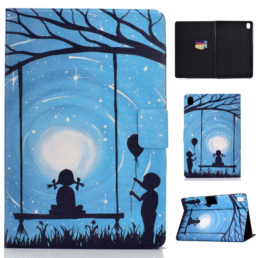 Case Huawei MediaPad M6 8.4 นิ้ว #เคสฝาพับพิมพ์ลายน่ารักๆหนัง PU พร้อมที่เก็บการ์ด Pattern Printing PU Leather Tablet Stand Case with Card Storage