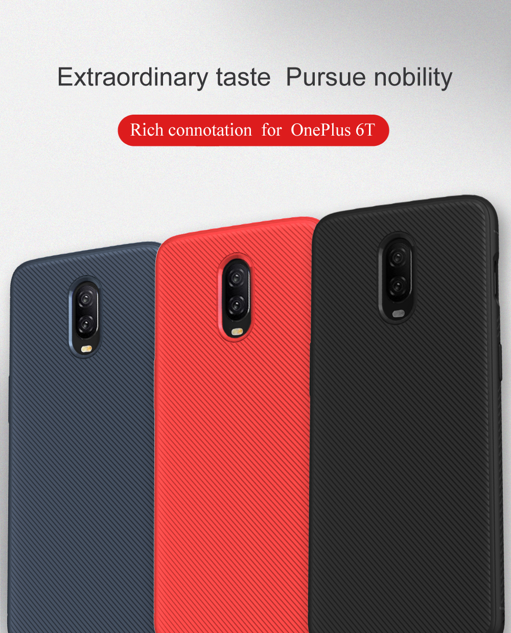 Case OnePlus 6T #เคสฝาหลัง TPU LENUO Twill Texture