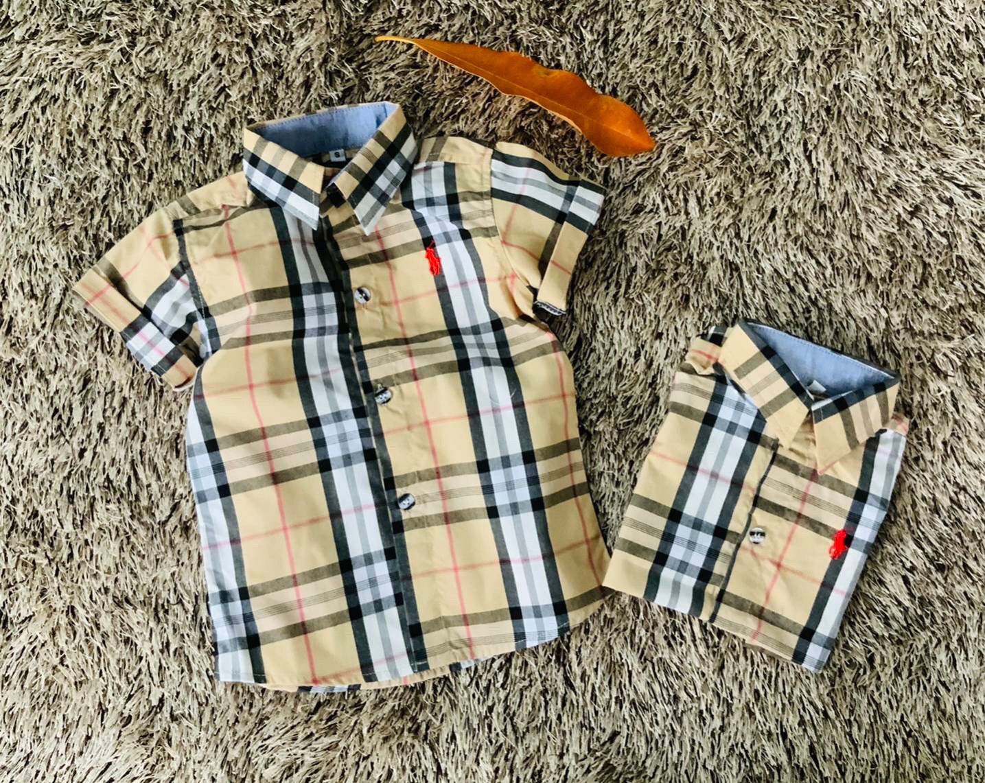 เสื้อเชิ้ตเด็กชายแขนสั้น