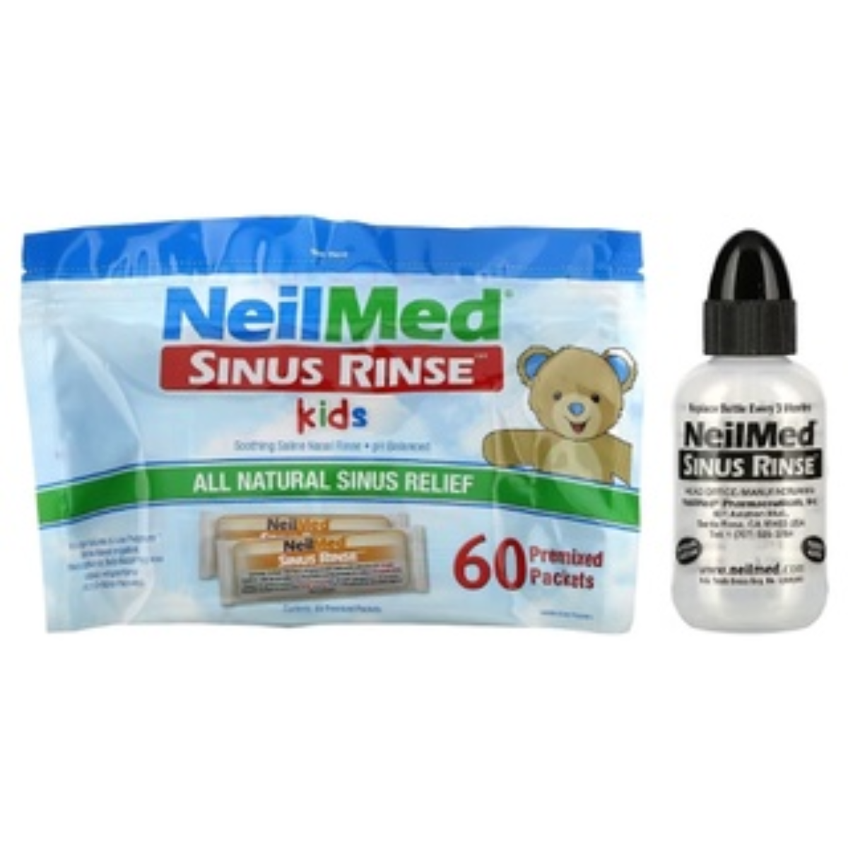 NeilMed Kids Ages 2+ Rinse Kit อุปกรณ์ล้างจมูก น้ำเกลือ