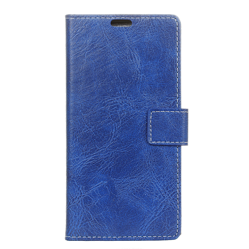 เคส Samsung Galaxy A7 (2018) #เคสฝาพับหนัง PU ผิวหนังม้า Retro Crazy Horse PU Leather