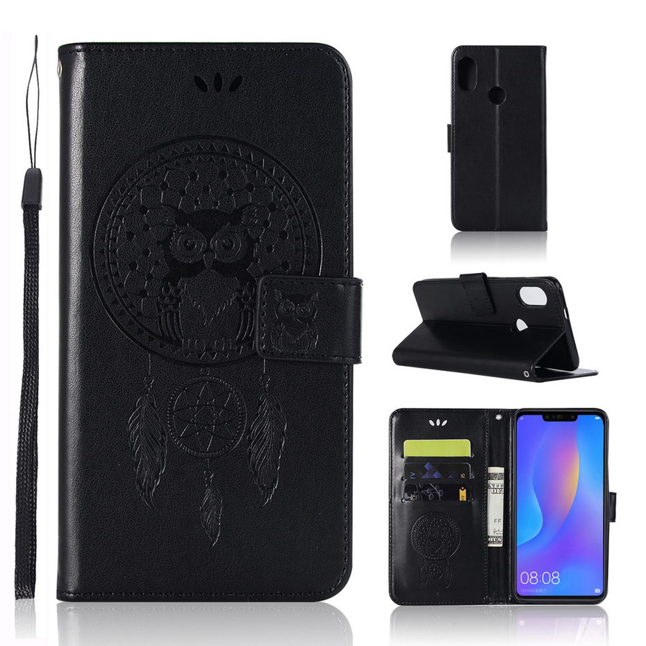 Case Huawei nova 3i #เคสฝาพับแบบกระเป๋าสตางค์ฝาพับหนัง PU ลายนกฮูก Dream Catcher Owl