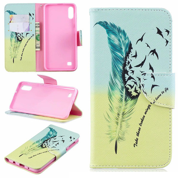 เคส Samsung Galaxy A10 #เคสฝาพับกระเป๋าสตางค์หนัง PU พิมพ์ลาย Pattern Printing PU Leather Wallet