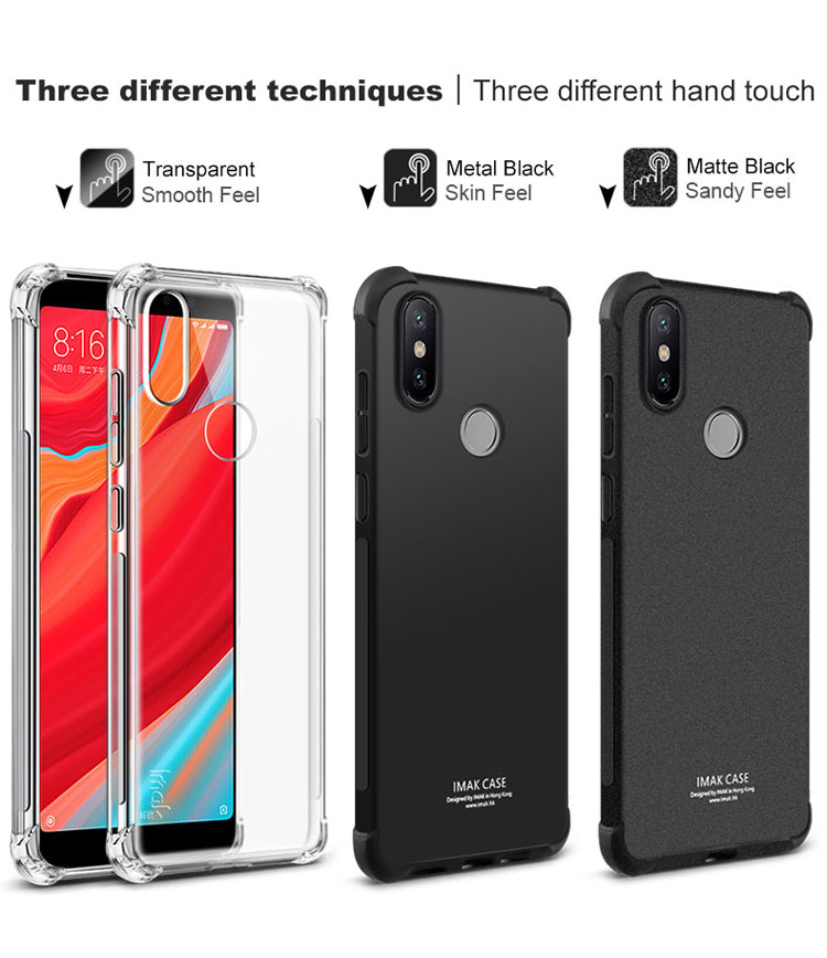 Case Xiaomi Redmi S2 #เคสฝาหลัง IMAK Skin Feel Anti-Drop Case TPU + ฟิล์มกันรอย Explosion-proof Screen Film