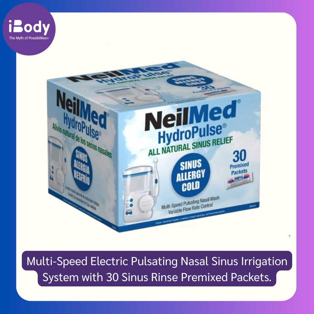 NeilMed®HydroPulse Neo. Multi-Speed Electric Pulsating Nasal Sinus Irrigation System เครื่องล้างจมูกระบบไฟฟ้าแบบปรับความแรงได้