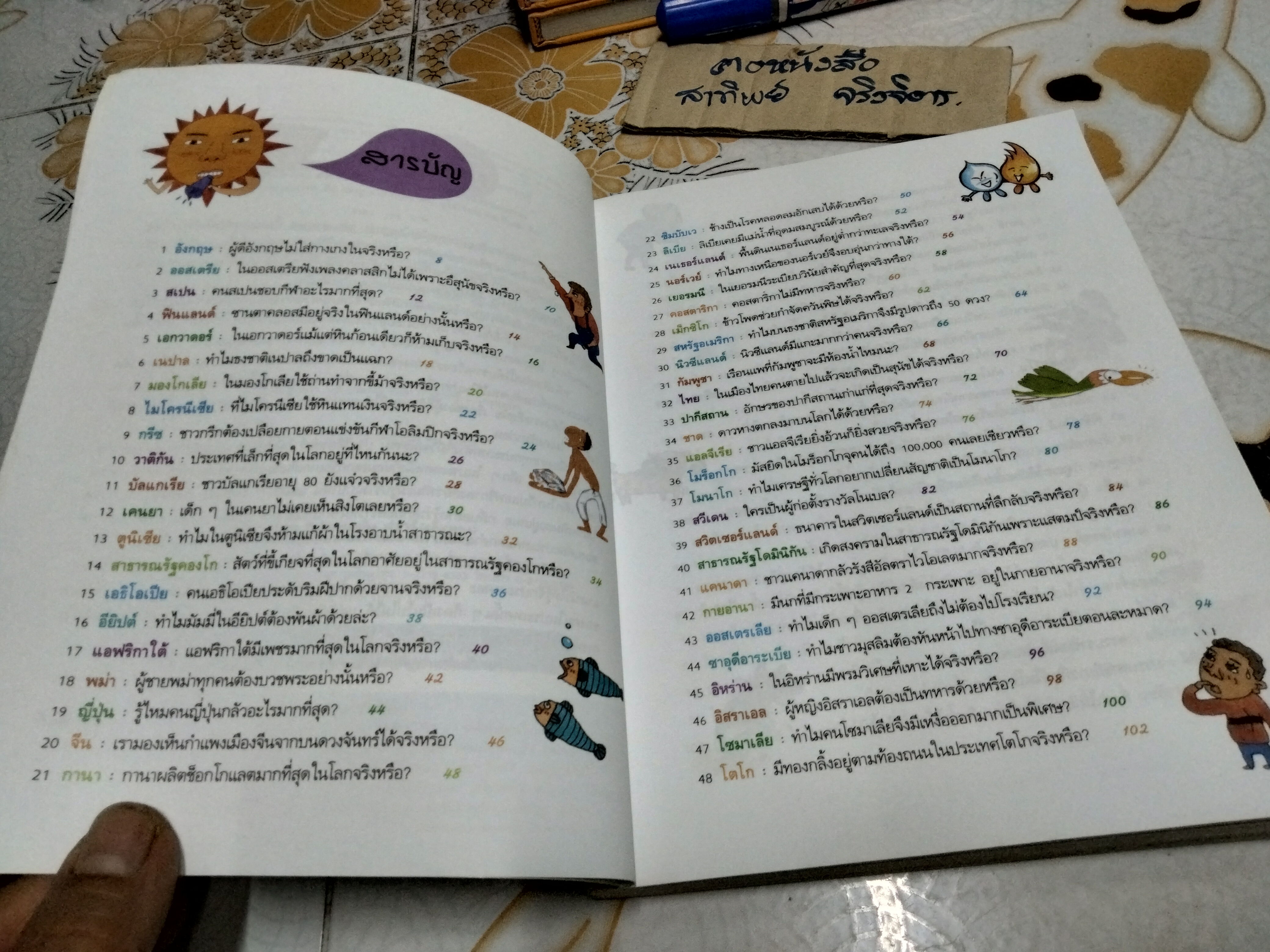 100 เรื่องน่าทึ่งจาก 100 ประเทศที่เด็ก ๆ อยากรู้ - หนังสือการ์ตูนความรู้ พิมพ์ปี พ.ศ.2550