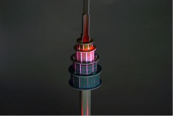 3D จิ๊กซอว์เกาหลี หอคอยกรุงโซลมีไฟ LED 3D Jigsaw 한국 퍼즐 LED 조명이 있는 3D Jigsaw Seoul Tower with LED