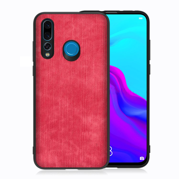 Case Huawei nova 4 #เคสฝาหลังรูปแบบ Cloth Texture PU Leather + TPU