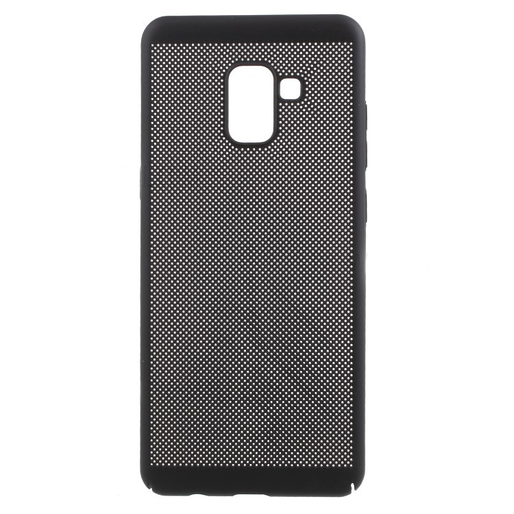 เคส Samsung Galaxy A8+ (2018) #เคสฝาหลังพลาสติกรูตะแกรงช่วยระบายความร้อน Hollow Mesh PC Shell