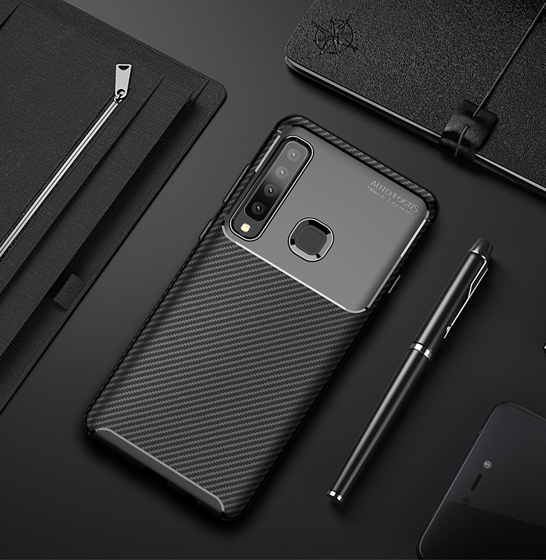 Case Samsung Galaxy A9 (2018) #เคสฝาหลังนิ่ม Carbon Fiber Anti-drop TPU Protection