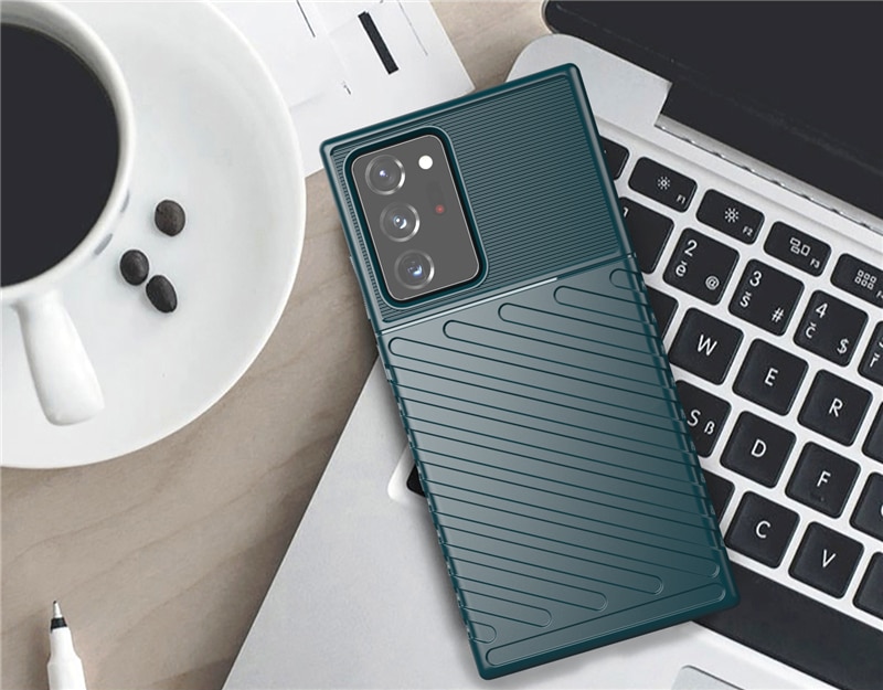 Case Samsung Galaxy Note 20 Ultra / Note 20 Ultra 5G #เคสฝาหลัง TPU อ่อน Thunder Series Twill Texture Soft TPU