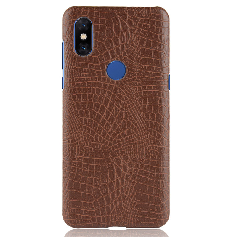 Case Xiaomi Mi Mix 3 #เคสฝาหลังพลาสติกแข็งเคลือบหนัง PU ลายผิวหนังจระเข้