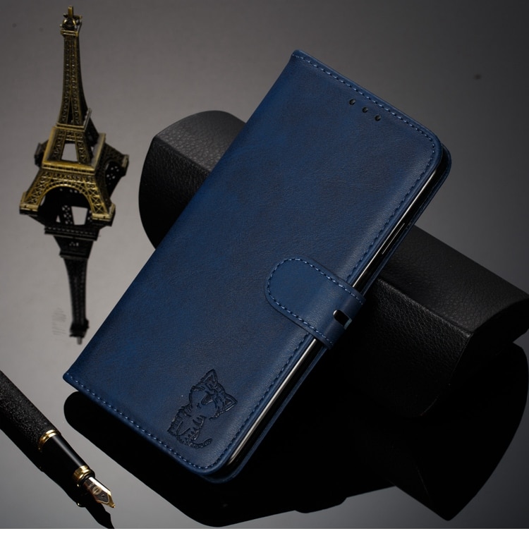 Case Samsung Galaxy A80 #เคสฝาพับหนัง PU ลายแมว Imprinted Cat Pattern Leather Wallet