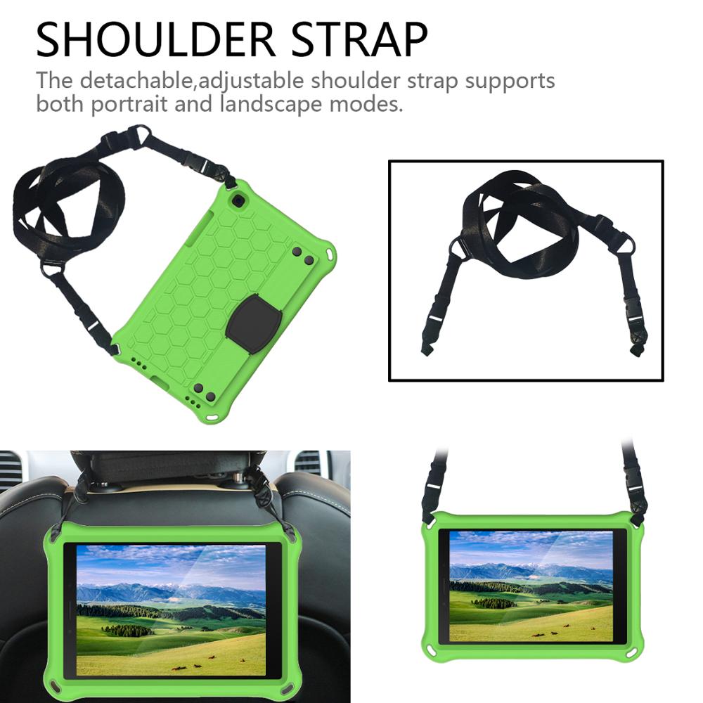 Case Huawei MatePad T8 #เคสกันกระแทกลายรังผึ้งพร้อมสายคล้องไหล่ EVA Tablet Hybrid Shell with Shoulder Strap