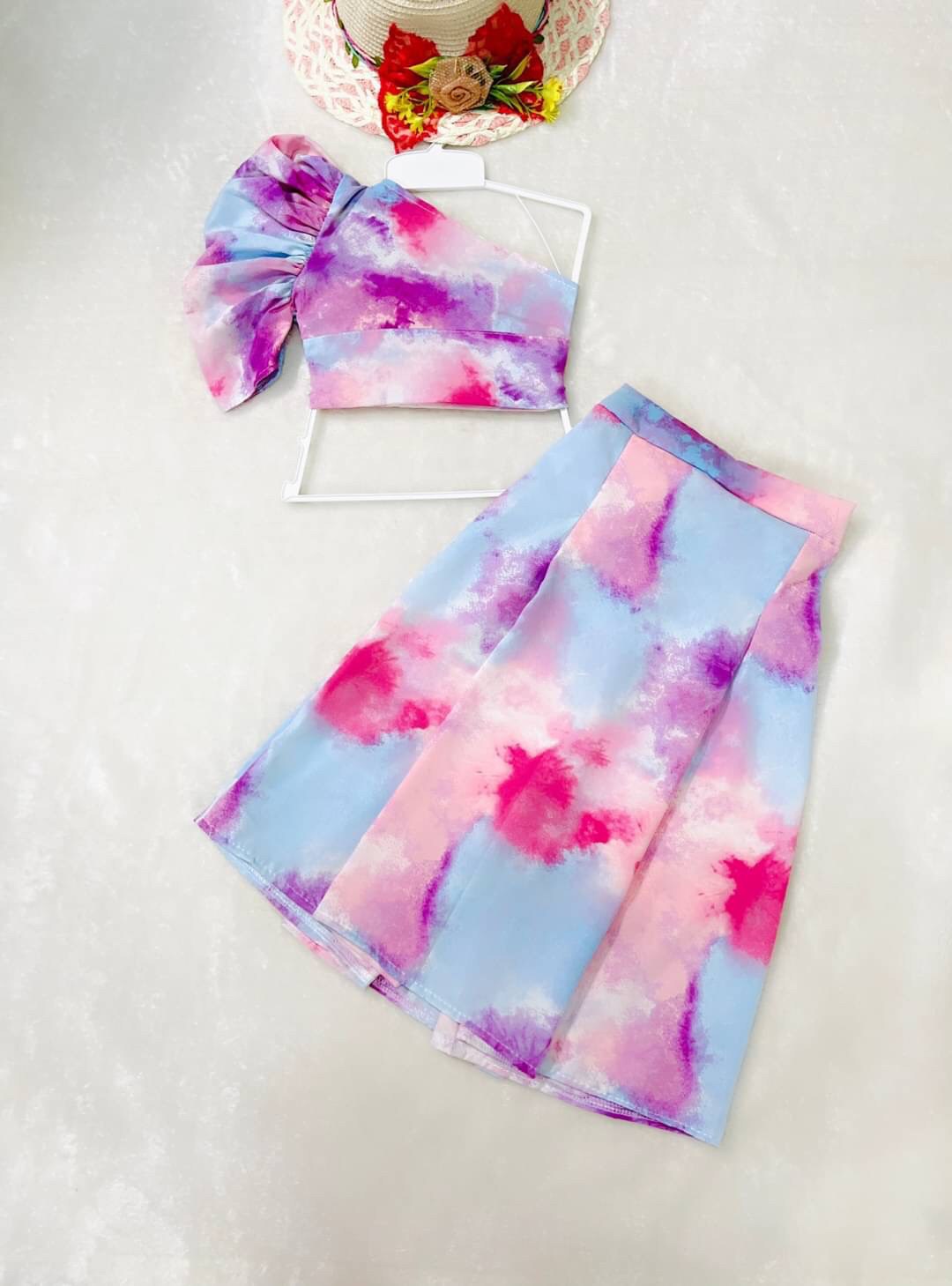 ชุดกระโปรงเด็ก มัดย้อมหวานๆ