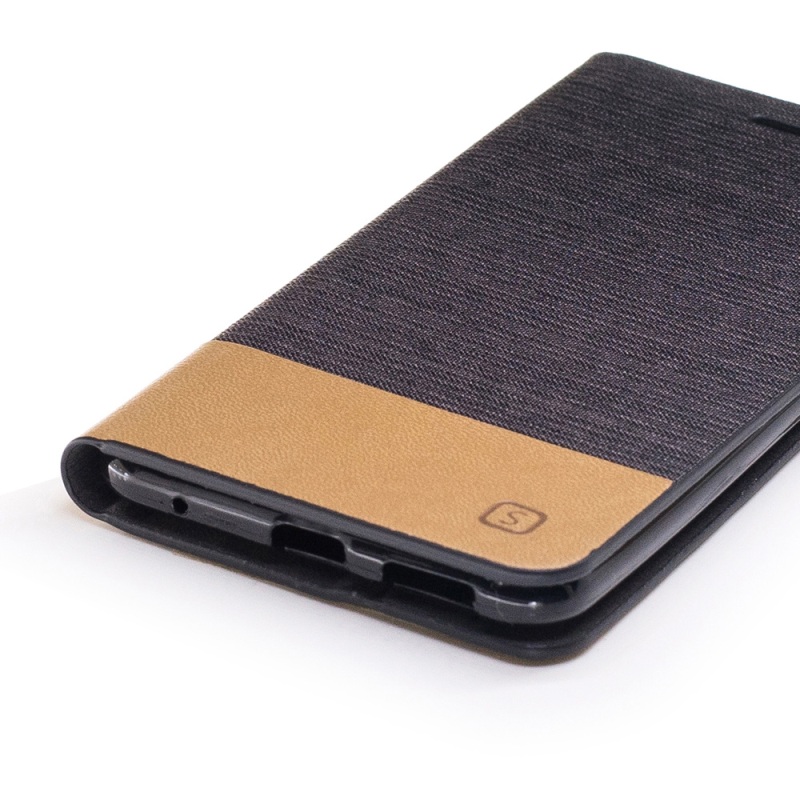 เคส Asus Zenfone 3 Max ZC553KL เคสหนังฝาพับ Bi-color Canvas Flip Leather Card Holder Case