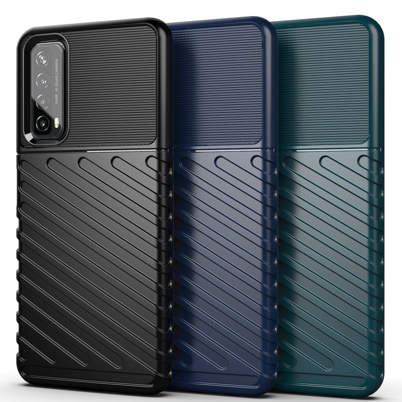 เคส Huawei Y7a #เคสฝาหลัง TPU อ่อน Thunder Series Twill Texture Soft TPU