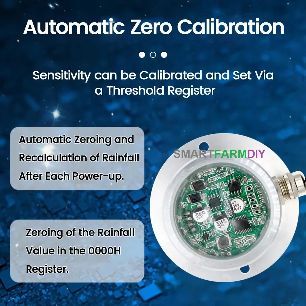 RS485 โมดูลเซ็นเซอร์น้ำฝนแสงอินฟราเรดความแม่นยําสูง 0.1 มม.