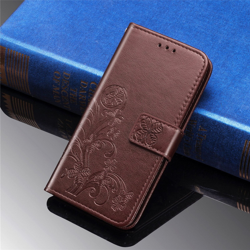 Case Huawei Mate 30 Pro #เคสแบบฝาพับมีช่องใส่บัตร Imprint Clover Pattern Leather Wallet