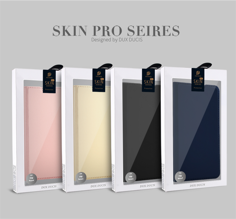 Case Huawei nova 4 #เคสฝาพับหนัง PU DUX DUCIS Skin Pro Series Auto-absorbed PU Leather คุณภาพดี