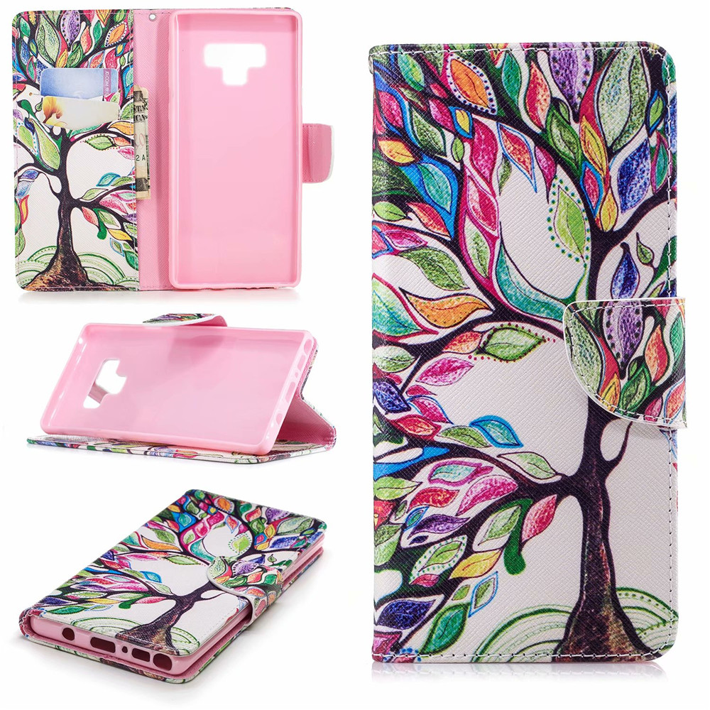 Case Samsung Galaxy Note 9 #เคสฝาพับกระเป๋าสตางค์หนัง PU พิมพ์ลายสวยๆ Pattern Printing Leather Wallet