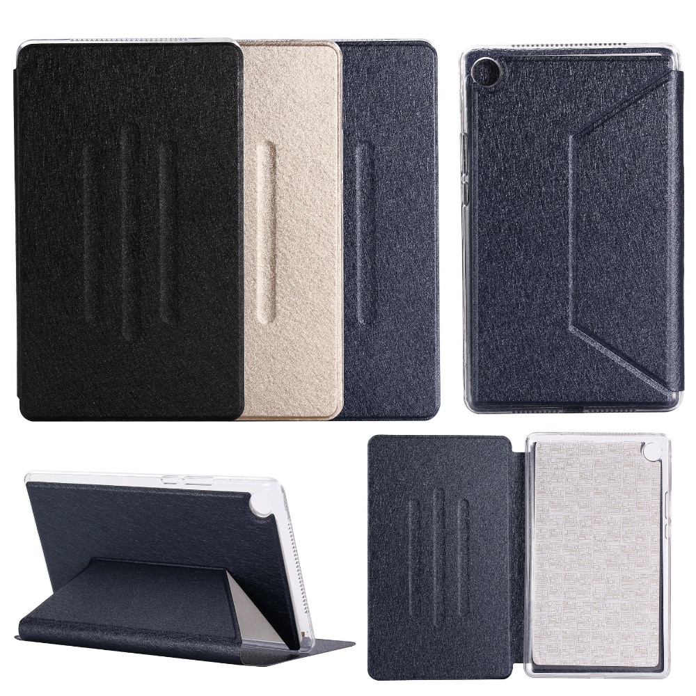 เคส Huawei MediaPad M5 (8.4 นิ้ว) หนัง PU #เคสฝาพับ Silk Texture Leather