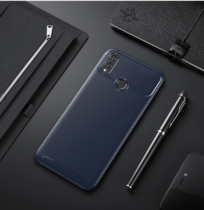 Case Honor 8X #เคสฝาหลัง TPU คาร์บอนไฟเบอร์ Beetle Series Carbon Fiber