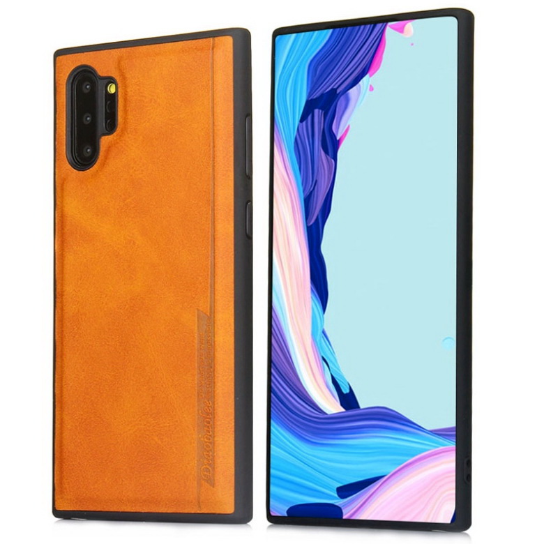 เคส Samsung Galaxy Note 10+ #เคสแบบฝาหลังผิวเคลือบ PU Leather Coated TPU
