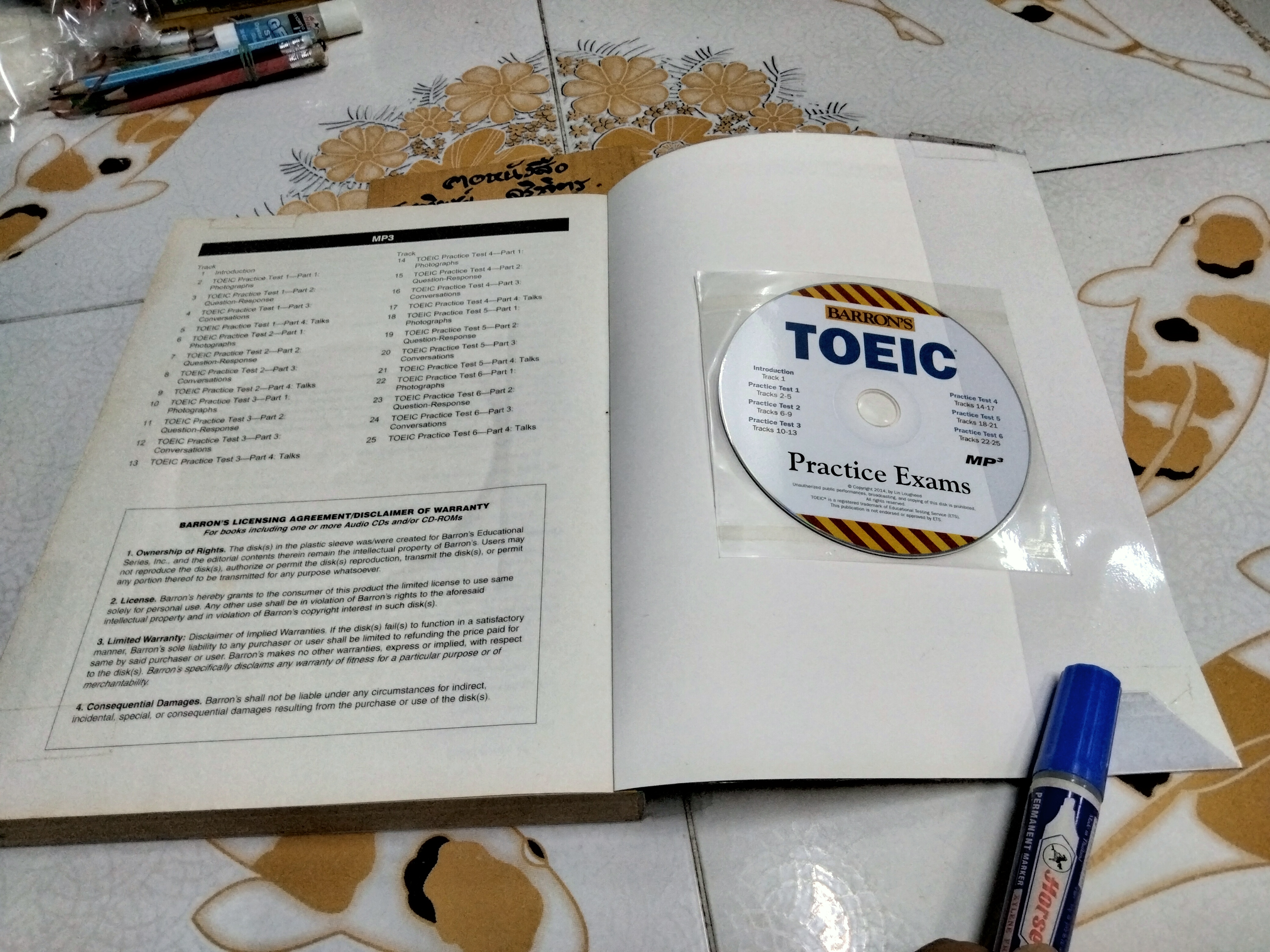 BARRON'S TOEIC PRACTICE EXAMS + MP3. (2nd Edition) - ไม่มีเขียน **สินค้าหมด**