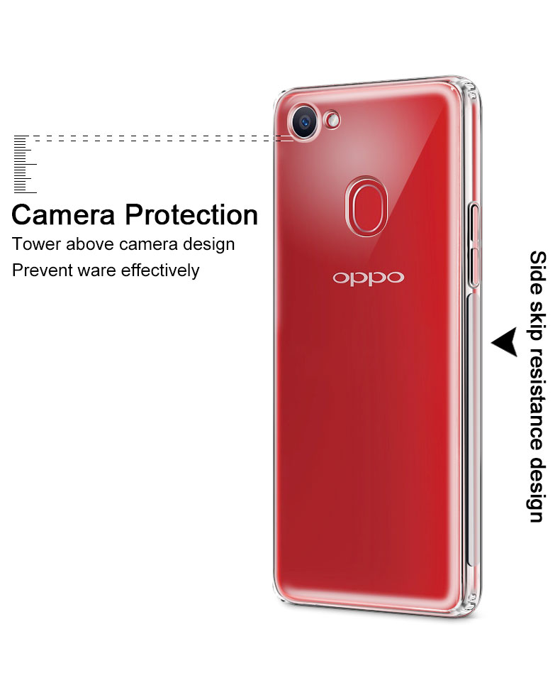 เคส OPPO F7 #เคสฝาหลังใส Anti-drop TPU Case + Screen Protector ฟิล์มกันรอย