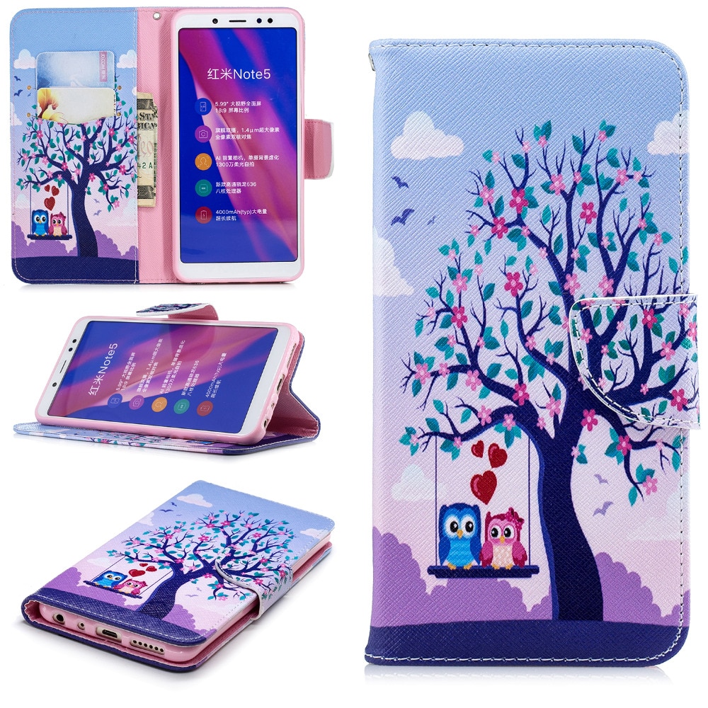 เคส Xiaomi Redmi Note 5 / Note Pro #เคสฝาพับสไตล์กระเป๋าสตางค์พิมพ์ลายสวยๆ Pattern Printing Magnetic Leather