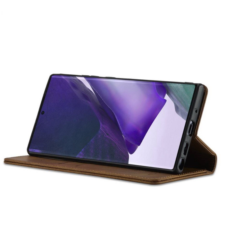 Case Samsung Galaxy Note 20 Ultra / Note 20 Ultra 5G #เคสฝาพับหนัง PU สไตล์กระเป๋าสตางค์พร้อมช่องใส่การ์ด Fashion Retro Card Slot Wallet Flip Cover PU Leather Phone Case